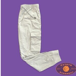 H&M Slim Fit Cream Ankle Cut Cargo Pants